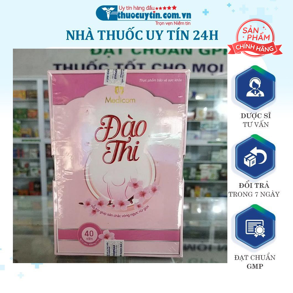 Viên uống Đào thi tăng vòng 1 ăn chắc ngực làm hồng nhũ hoa tự tin phái nữ an toàn hiệu quả lâu dài
