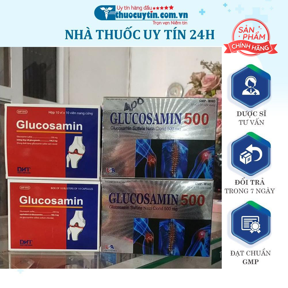 Glucosamine 500 tái tạo sụn khớp- thoái hoá khớp
