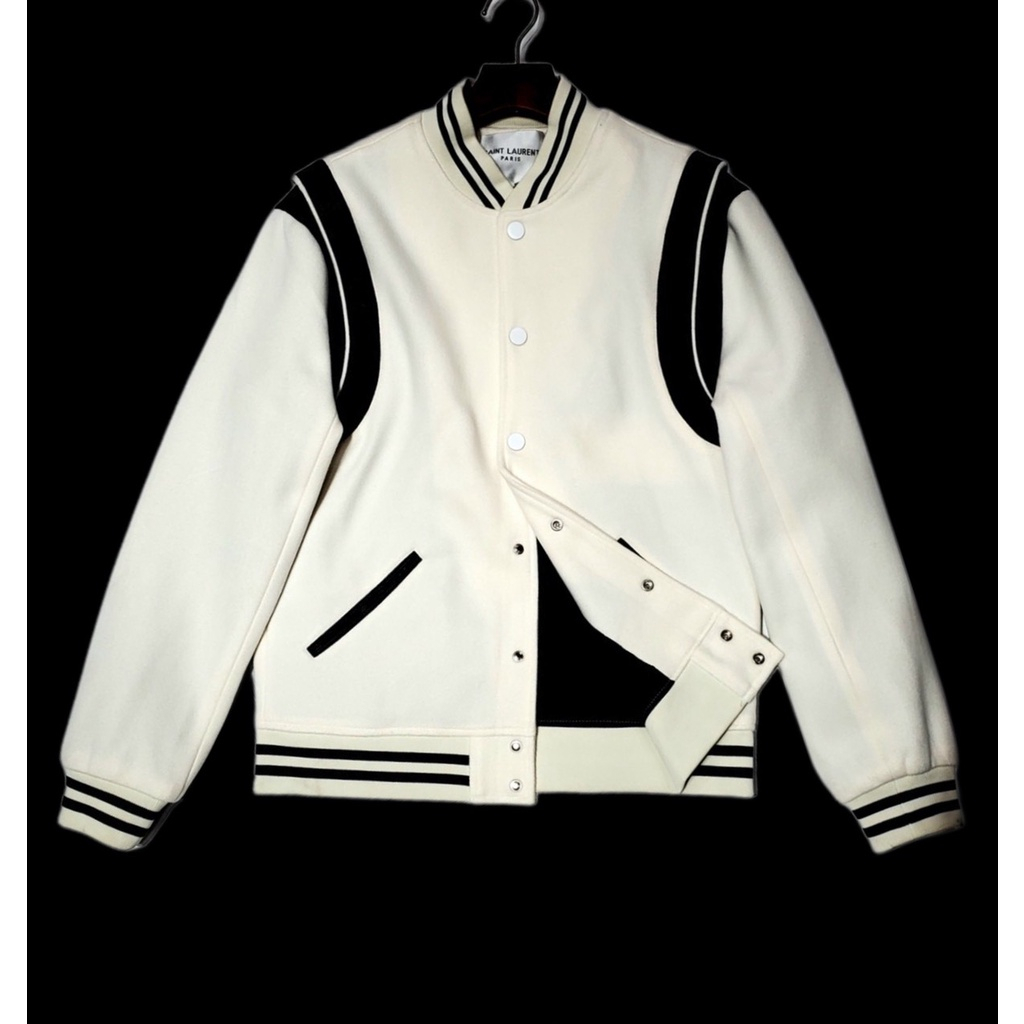 Áo Teddy 2 lớp Bomber Nam Phối Viền Da Chất Liệu Dạ Thời Trang Nam Nữ xu hướng