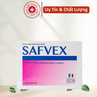 SAFVEX Bổ Sung Chất Xơ Tự Nhiên,Kẽm Giúp Bé Tiêu Hóa Tốt.ĐƯờng Ruột Ổn Định.Viện Pasteur