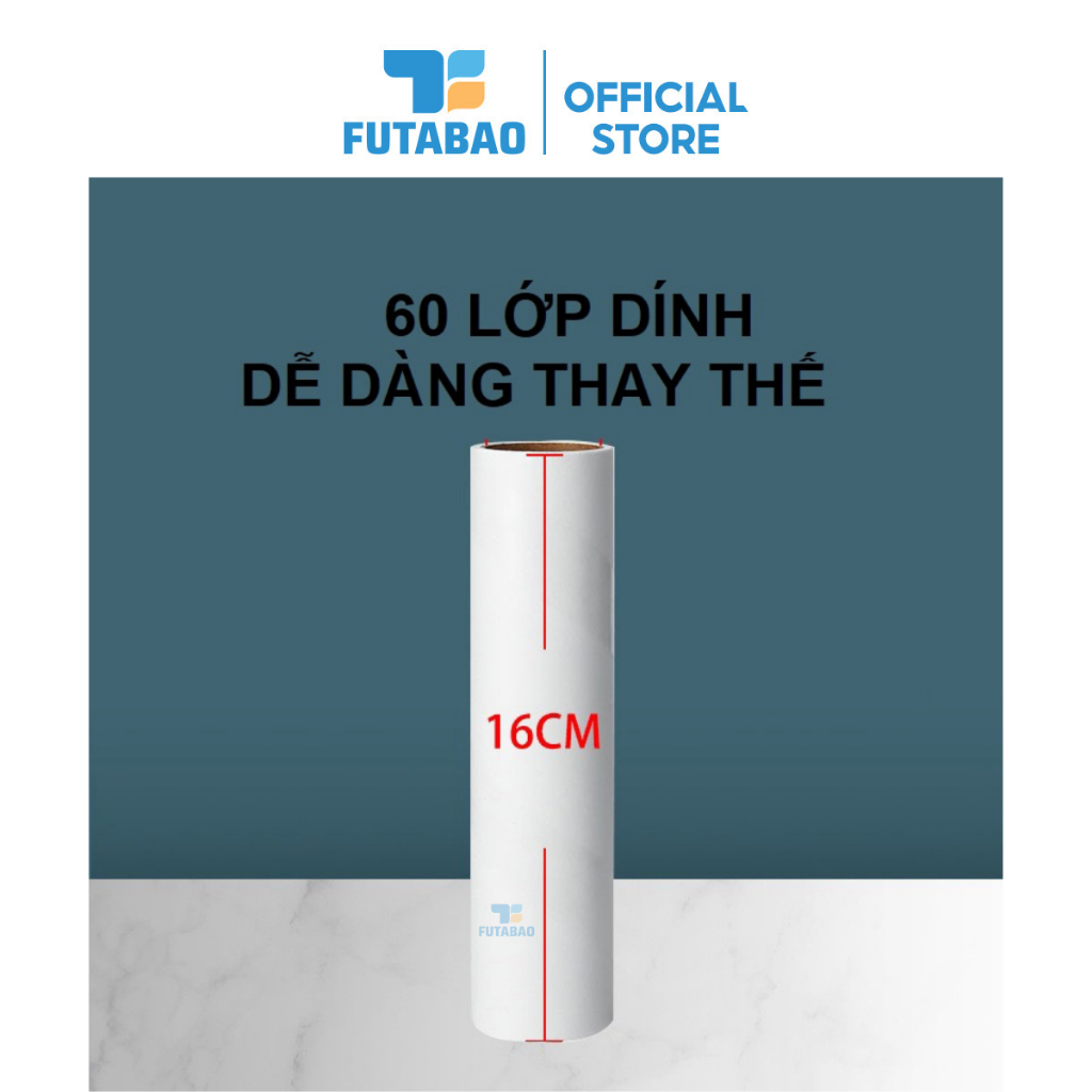 Cây Lăn Bụi Giường, Quần Áo, Chăn, Thảm, Lăn Giường Cao Cấp Lõi 60 Lớp 16cm Siêu Dính Futabao