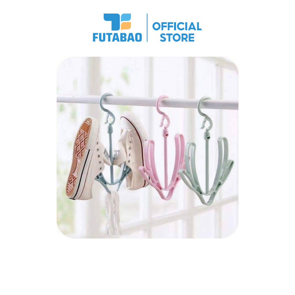 Móc Phơi Giày Dép Thông Minh Xoay 360 Độ Bằng Nhựa Cao Cấp, Móc Phơi Giày Đa Năng Futabao