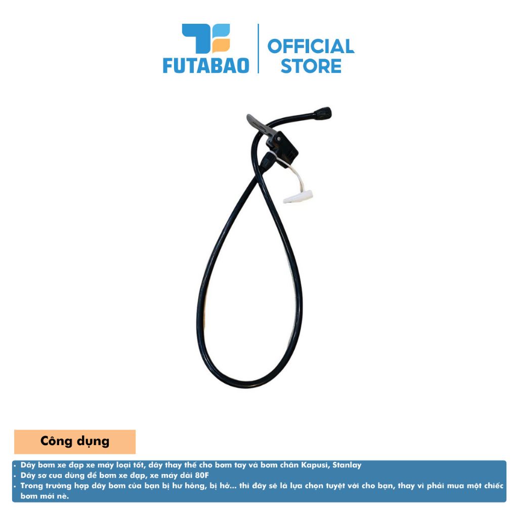 Dây Bơm Xe Đạp Xe Máy, Dây Thay Thế Cho Bơm Tay, Bơm Chân Futabao