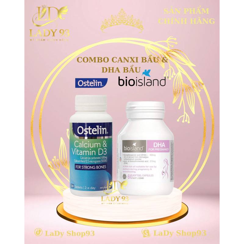 Combo DHA bầu + canxi ostelin bầu