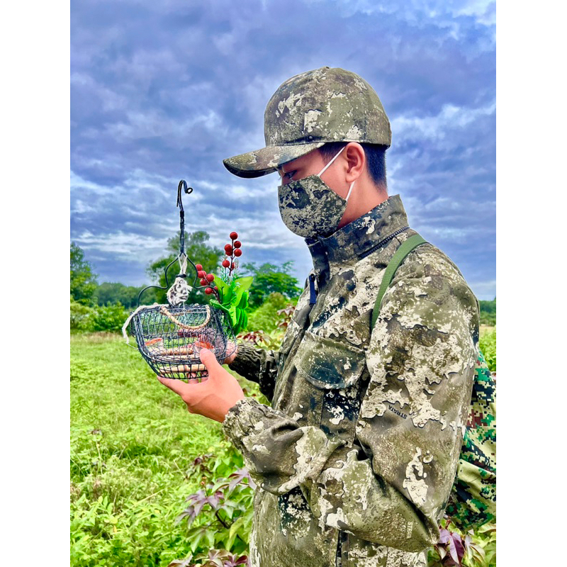 Lồng bẫy chim khuyên, hút mật, sâu, ốc mít, 5 màu phom mini kèm phụ kiện