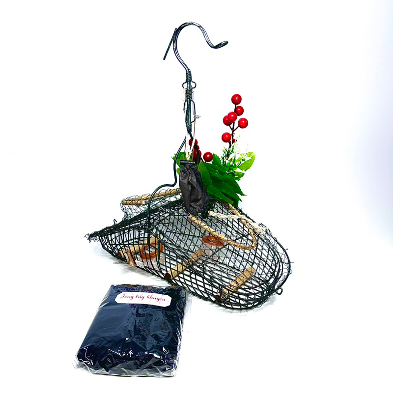 Lồng bẫy chim khuyên, hút mật, sâu, ốc mít, 5 màu phom mini kèm phụ kiện