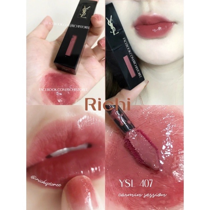 Pass son YSL Vinyl Lip Tint màu 407 Hồng Đất