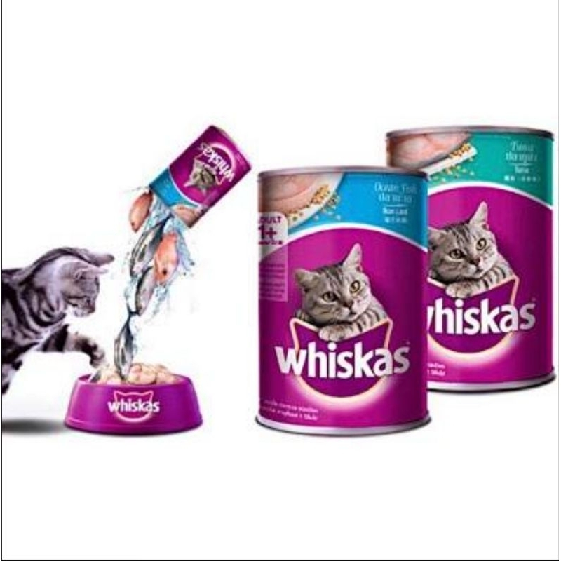 Pate mèo whiskas lon 400gr dành cho mèo lớn