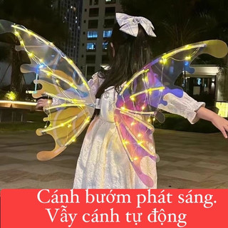 Đôi cánh thiên thần tự vẫy và phát sáng - cánh thiên thần tự vẫy phát sáng cho bé gái vui chơi