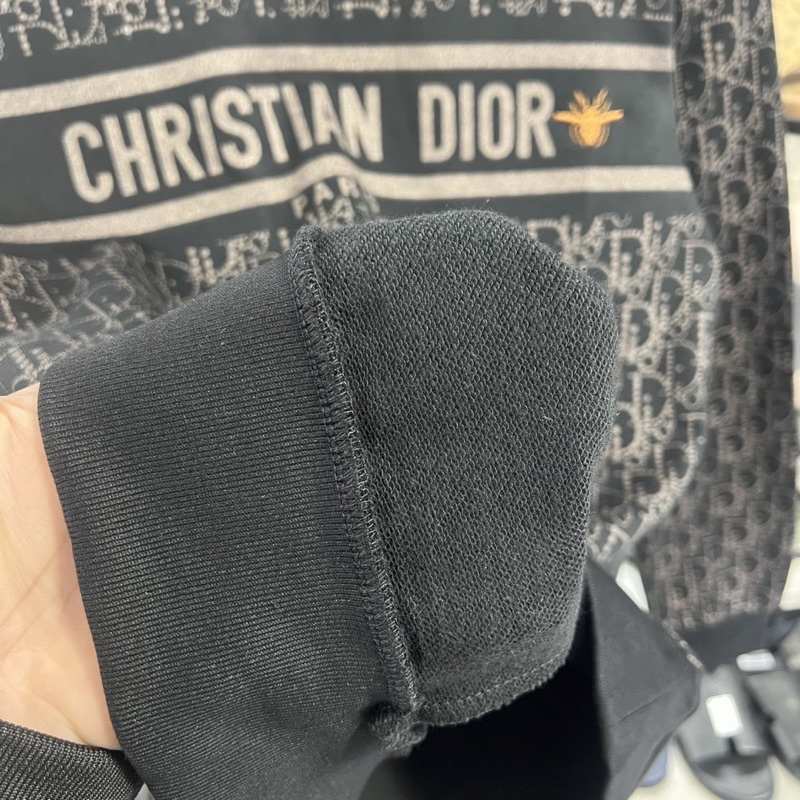 Áo nỉ dior vân chìm viền ngực sc 3477, áo thun dài tay nam hot 2023