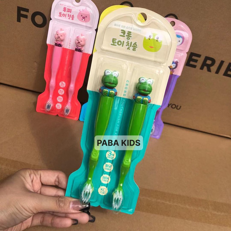Set 2 Bàn Chải Đánh Răng Cho Trẻ Em PORORO Toothbrush 2pc