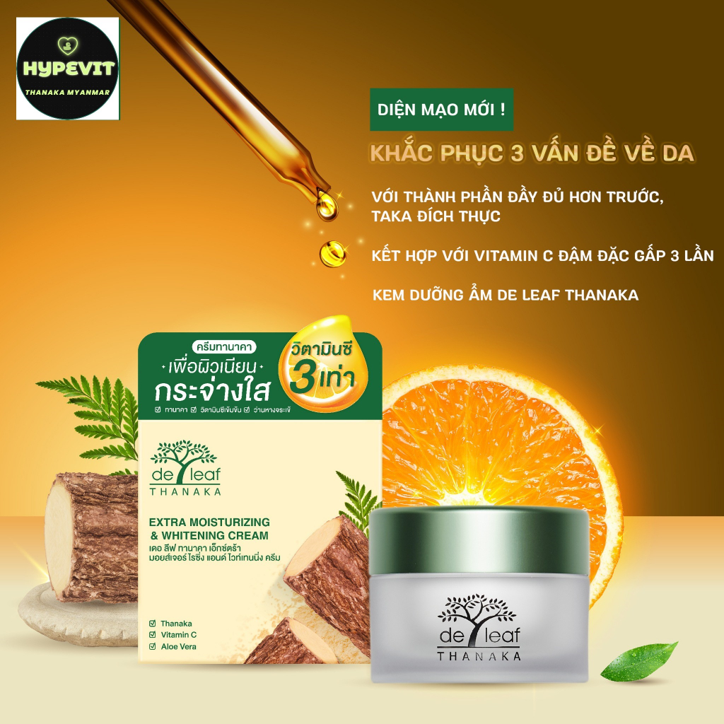 Kem dưỡng trắng da De Leaf Thanaka Thái Lan