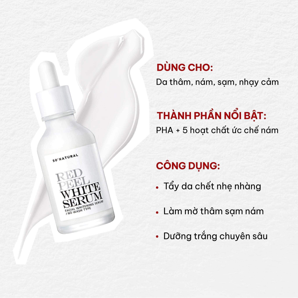 Red Peel Tingle Serum tinh chất tái tạo da sinh học mờ thâm trắng da So Natural 35ml