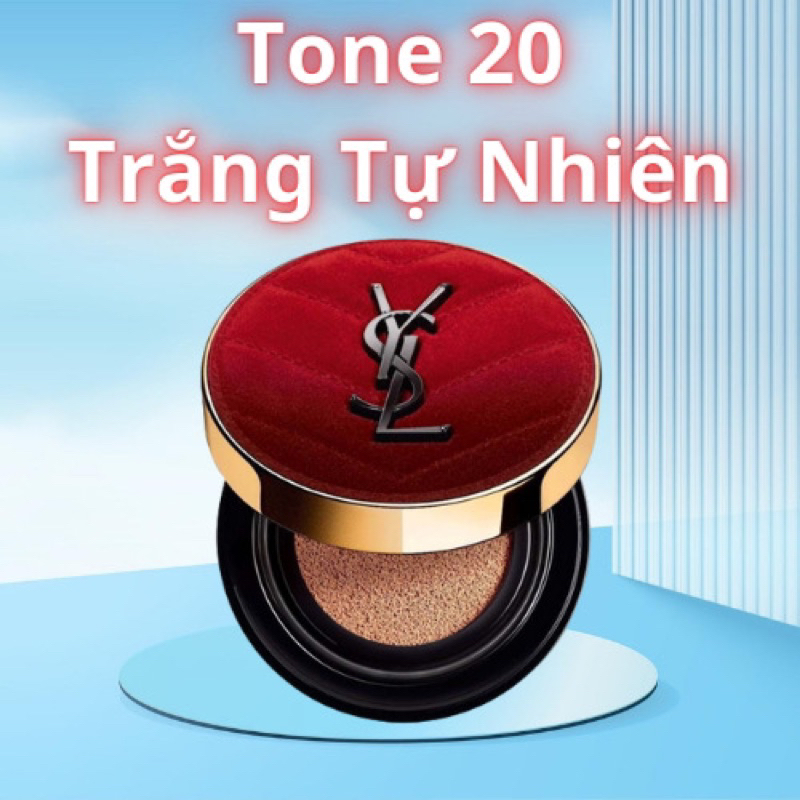 [Full size, full box] Phấn Nước Ysl Cushion Cao Cấp Vỏ Nhung Đỏ Sang Chảnh Phiên Bản Giới Hạn Tone 10, 20