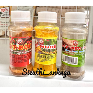 Bột Nghệ/Bột Tiêu Đen/Bột Ớt Hiệu Huy Tuấn Lọ 36g