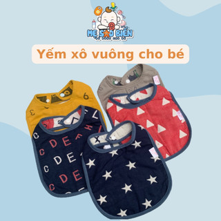 Yếm xô vuông yếm chữ U cúc bấm cho bé