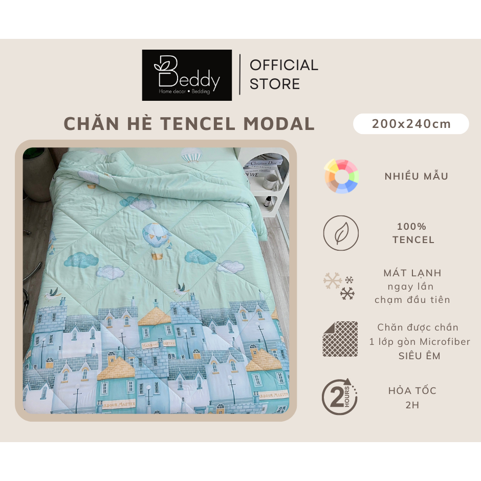 (P2.HOẠT HÌNH) Chăn Tencel Modal 200x250cm