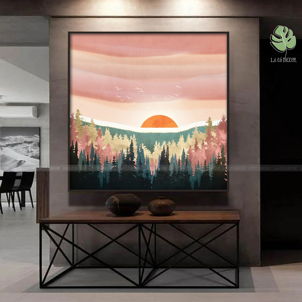 Tranh phong cảnh trừu tượng hiện đại trang trí nhà hàng, khách sạn, phòng khách,spa Collection 3