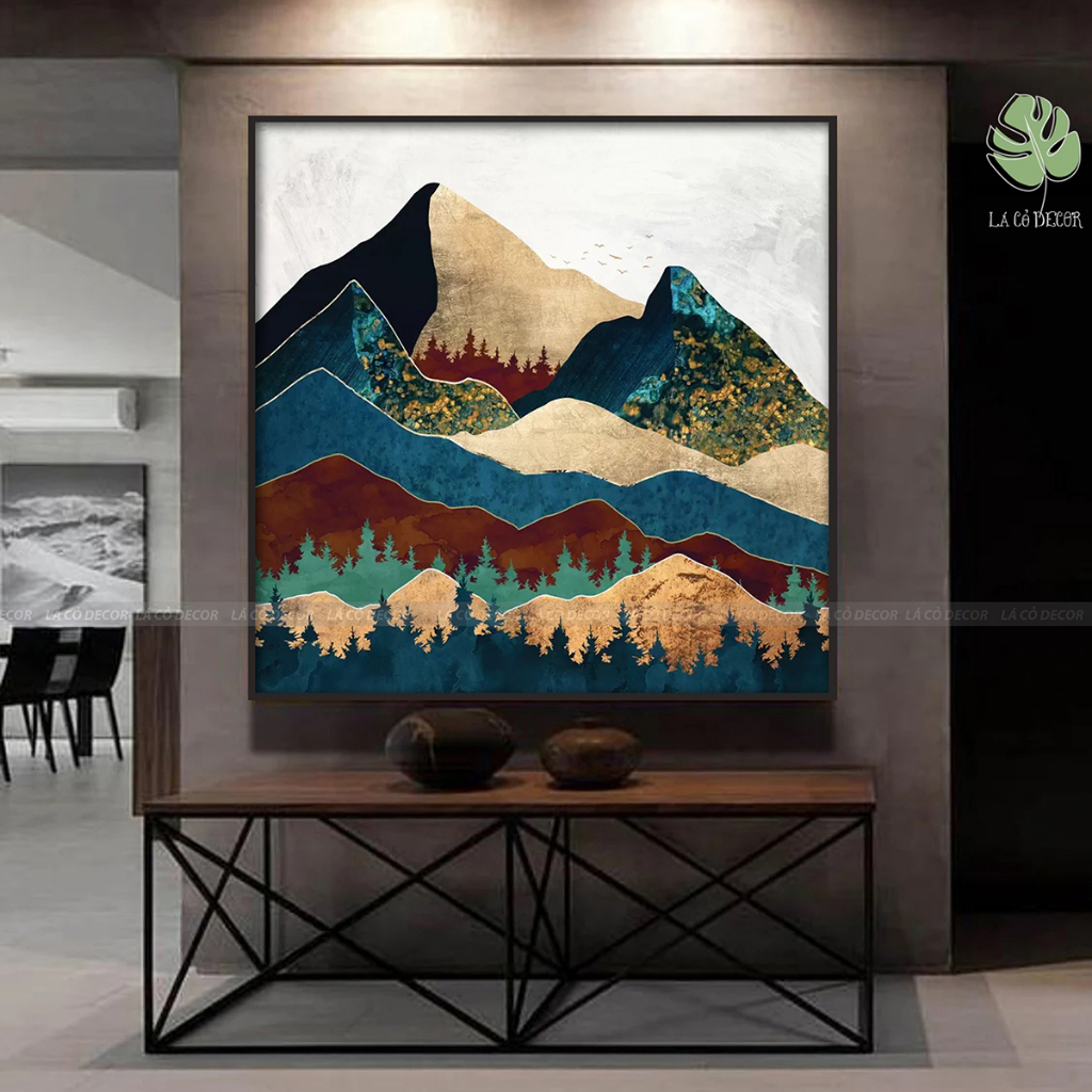 Tranh phong cảnh trừu tượng hiện đại trang trí nhà hàng, khách sạn, phòng khách,spa Collection 3