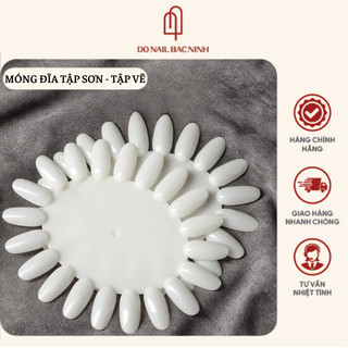 Móng mẫu hình đĩa tròn học sơn, học vẽ nail - vỉ 20 móng