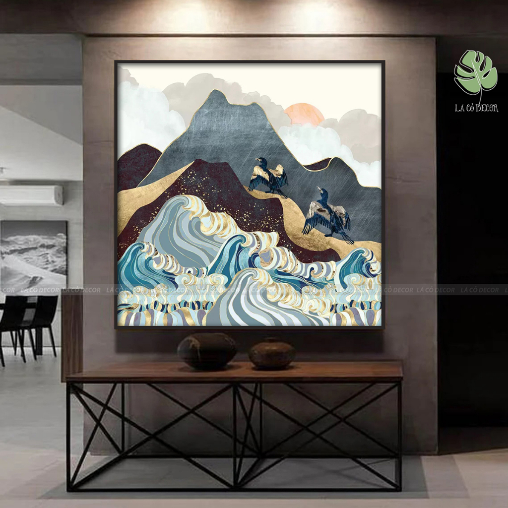 Tranh phong cảnh trừu tượng hiện đại trang trí nhà hàng, khách sạn, phòng khách,spa Collection 3