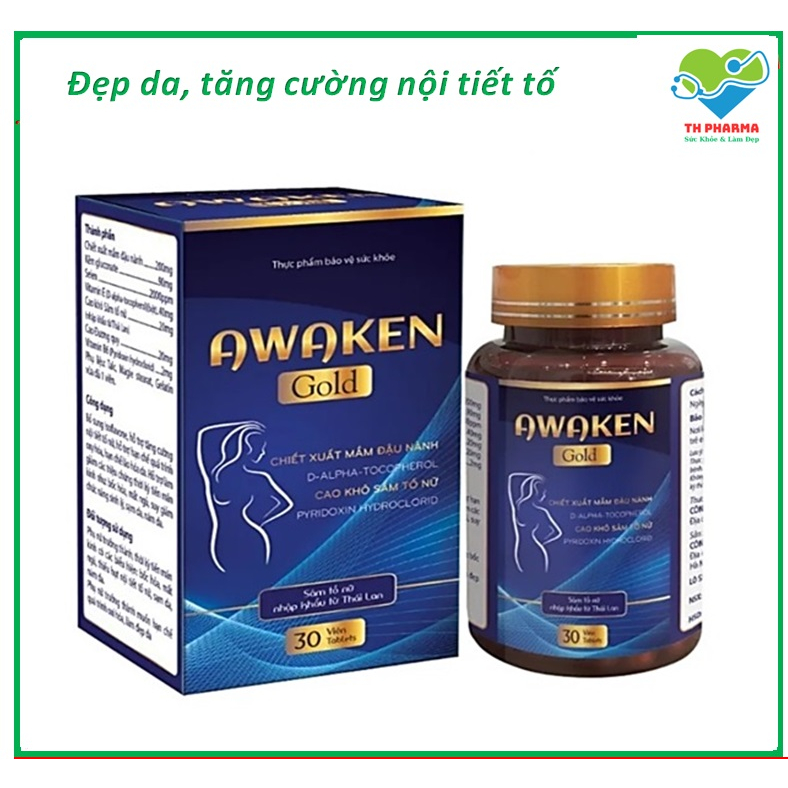 Tăng cường nội tiết tố nữ Awaken Gold thành phần sâm tố nữ nhập khẩu Thái Lan ,hạn chế quá trình lão hóa,giảm Khô hạn,ỏa