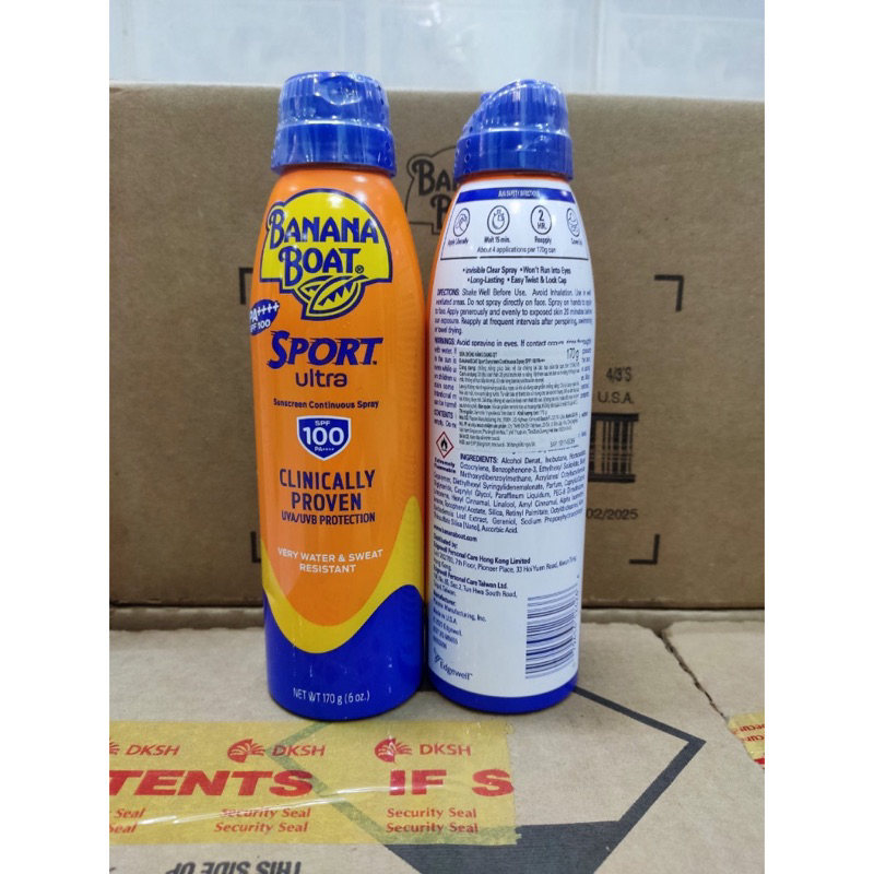 Bình Xịt Chống Nắng Thể Thao Banana Boat Sport  Chai 170ml / Hàng chuẩn Mỹ bảo vệ da và tia UV