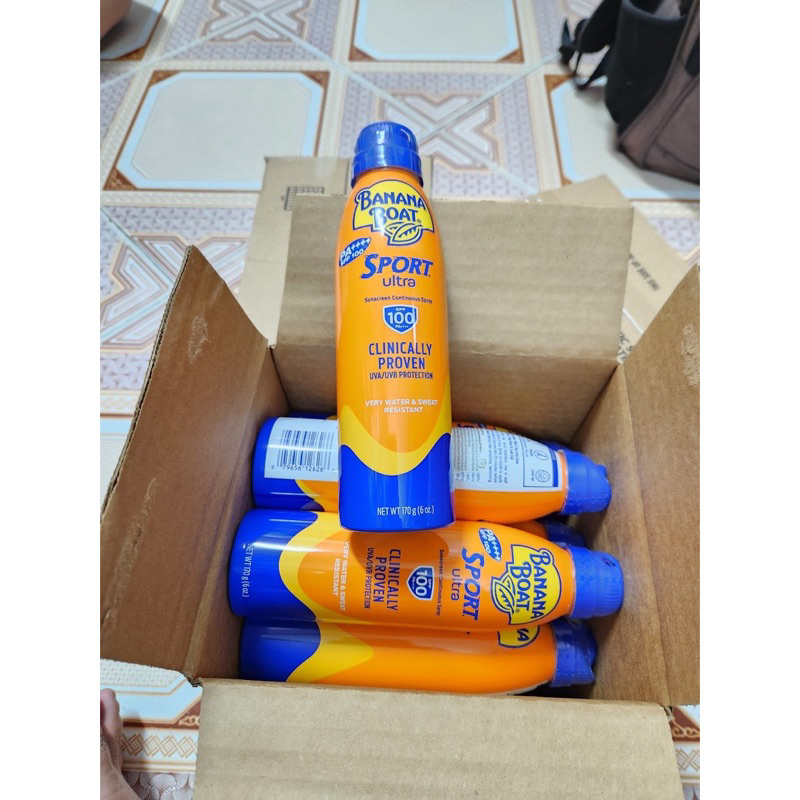 Bình Xịt Chống Nắng Thể Thao Banana Boat Sport  Chai 170ml / Hàng chuẩn Mỹ bảo vệ da và tia UV