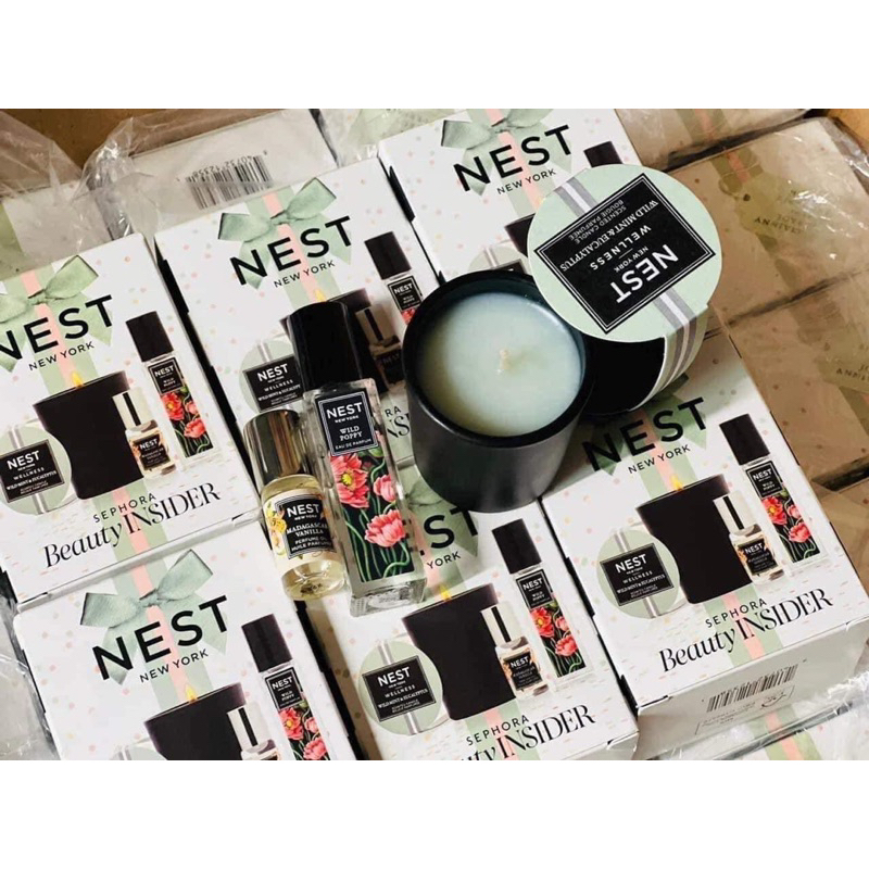 Set Nước Hoa Nữ + Nến Thơm NEST - Gift Sephora 3 Món