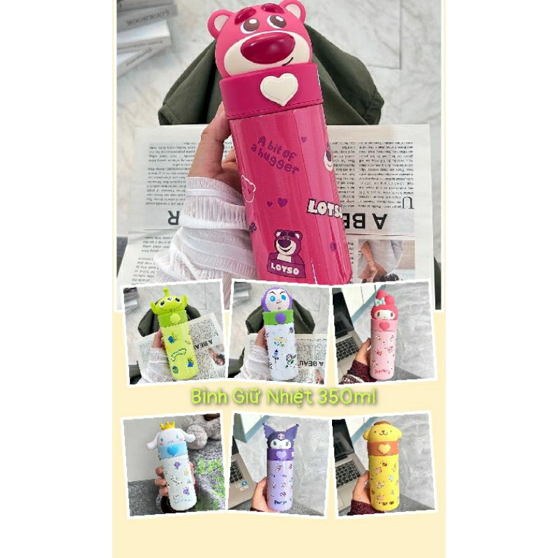 Bình Nước Dây Đeo Nhựa Tritan Kitty Cho Bé