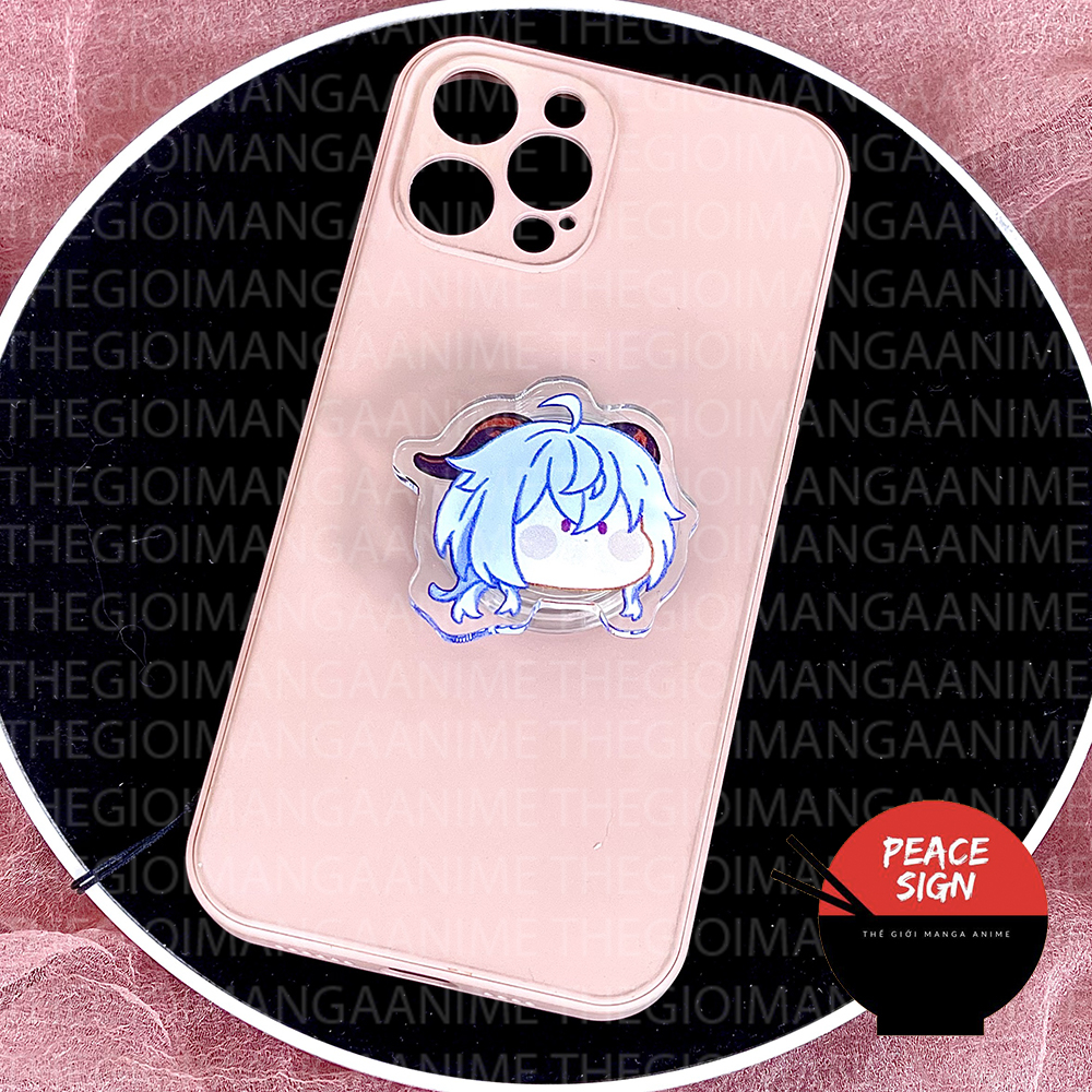 Giá đỡ điện thoại game GENSHIN IMPACT ver FACE CHIBI mica acrylic griptok pop nahida scaramouche xiao zhongli kazuha