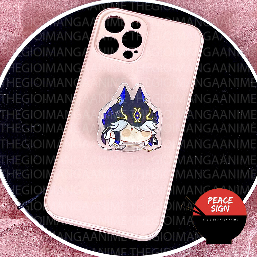 Giá đỡ điện thoại game GENSHIN IMPACT ver FACE CHIBI mica acrylic griptok pop nahida scaramouche xiao zhongli kazuha