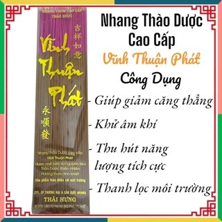 Nhang thảo dược cao cấp vĩnh thuận phát 3 tấc 4 tấc cây hương thảo dược 100% tự nhiên gồm trầm hương , đàn hương