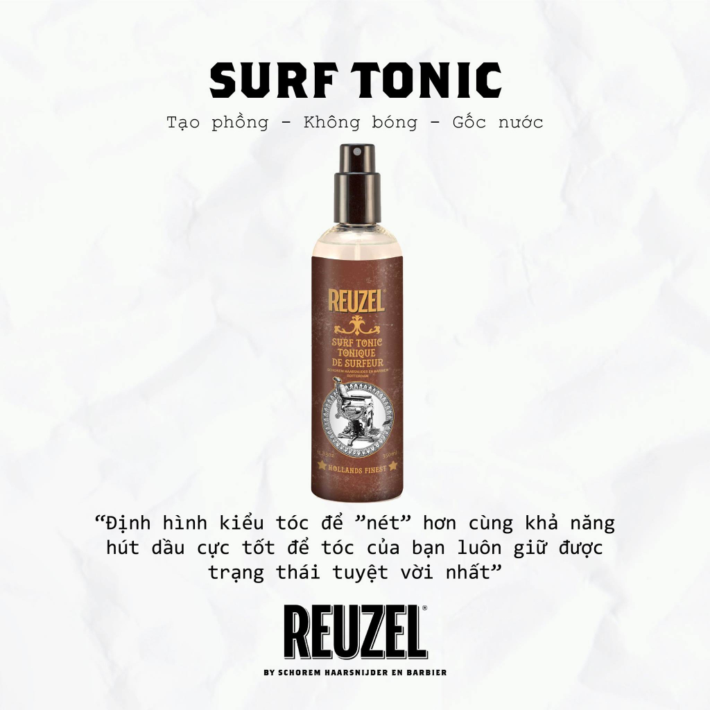 Xịt tạo phồng Reuzel Spray Grooming Tonic , Surf Tonic, Clay Spray 100ML - 355ML