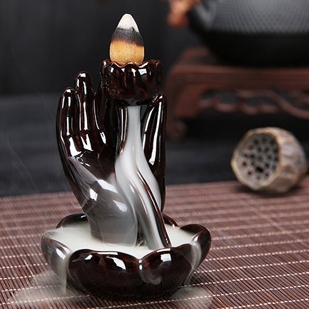 Thác Khói Trầm Hương Đốt Trầm Cao Cấp Mini Tặng Thêm 10 Nụ Trầm Khói Ngược