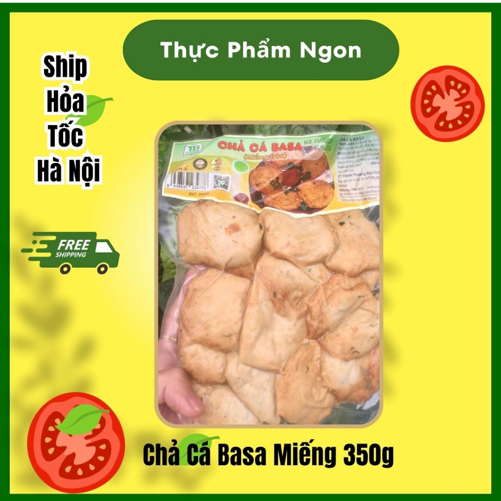 Chả cá basa miếng tròn 350g đóng gói tiện lợi Ship Hỏa Tốc Tại Hà Nội