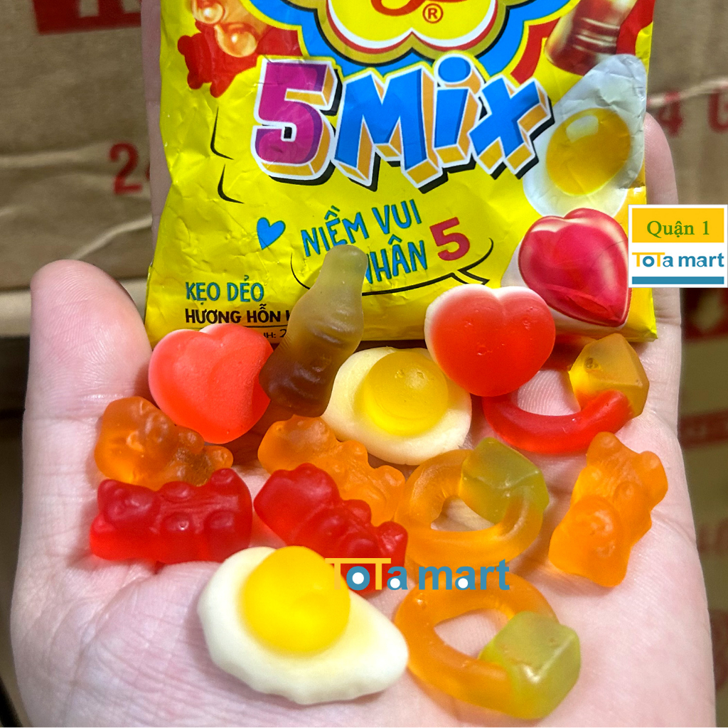 Mới!  Kẹo dẻo 5 MIX gói 24g. hsd 11/2024.