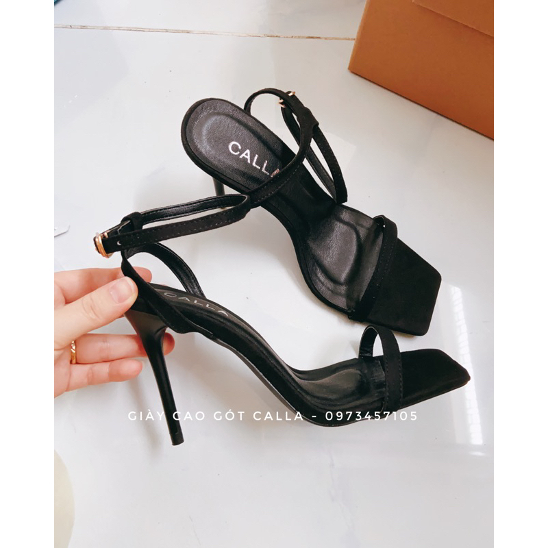 Sandal mũi vuông hở gót cao 8cm, 9cm, 11cm, 12cm