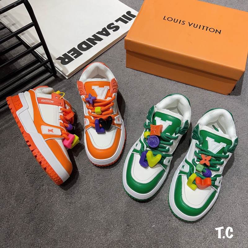 Giày Sneaker L--V Trainer nâng đế charm hot nhất 2023
