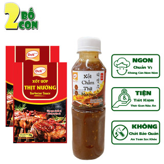 Combo 1 chai xốt chấm thịt nướng 270g và 2 gói xốt ướp thịt nướng 70g deli