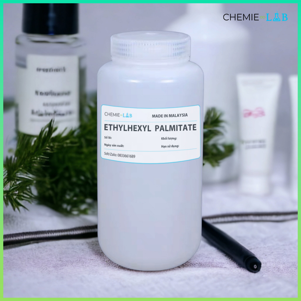 100-1000g 𝗘𝘁𝗵𝘆𝗹𝗵𝗲𝘅𝘆𝗹 𝗣𝗮𝗹𝗺𝗶𝘁𝗮𝘁𝗲 chất làm mềm - Nguyên liệu mỹ phẩm Chemielab