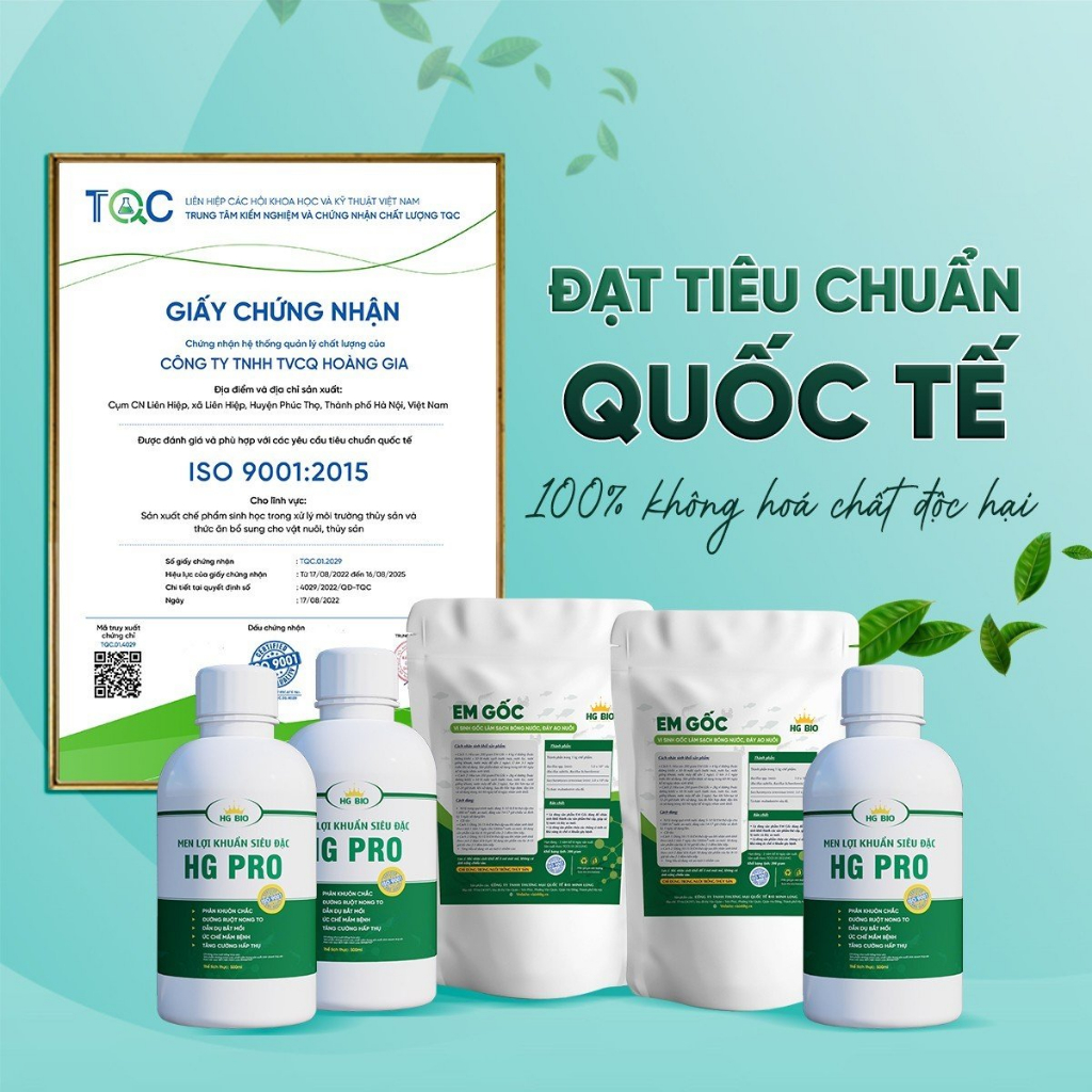 Men lợi khuẩn đường ruột siêu đặc HG PRO - hỗ trợ tiêu hóa cho tôm cá, thủy sản