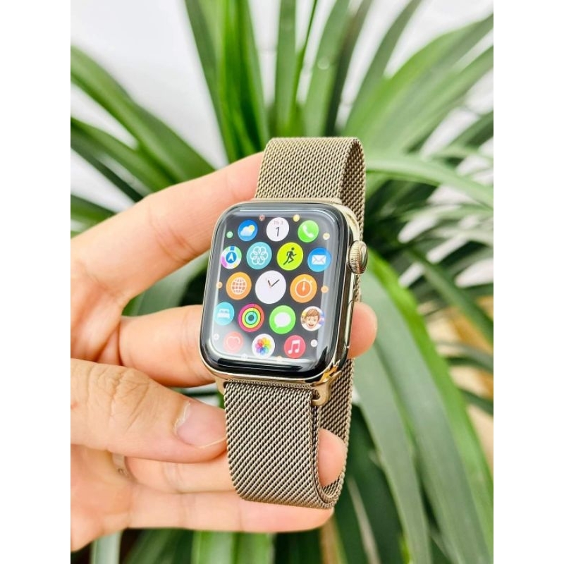Đồng hồ thông mình bản thép viền thép bóng không gỉ tặng kèm dây thép + dây silicon
