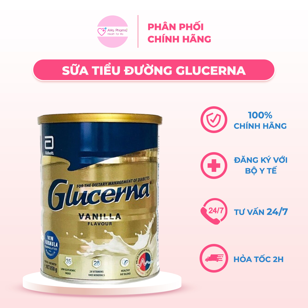 Sữa Bột Dành Cho Người Tiểu ĐƯỜNG Glucerna Vanilla 850G Úc