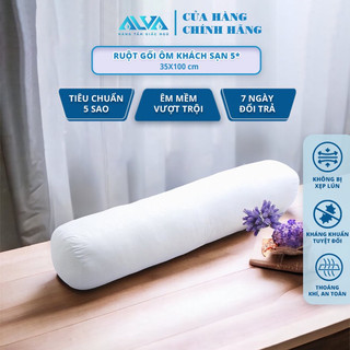 [GỐI KS 5 *] Ruột gối ôm Bông Hàn Quốc cao cấp ALVA có khóa kéo tăng giảm lượng gòn, độ phồng cao