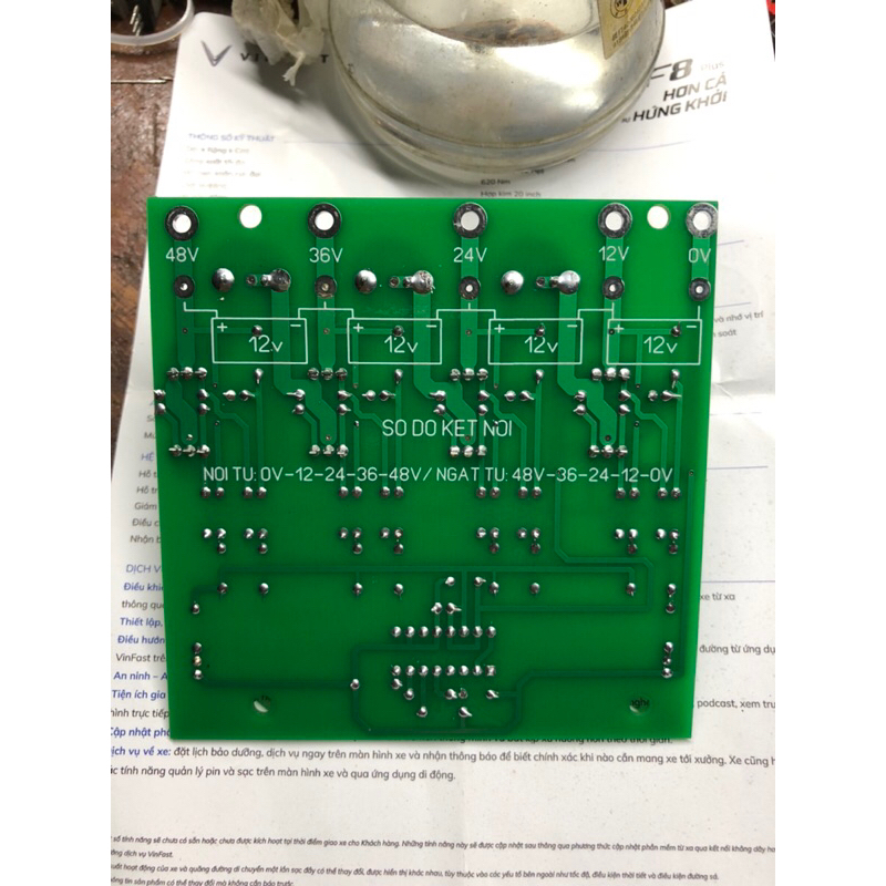 Mạch cân bằng acquy hệ 24-36-48v sò công suất lớn 195A