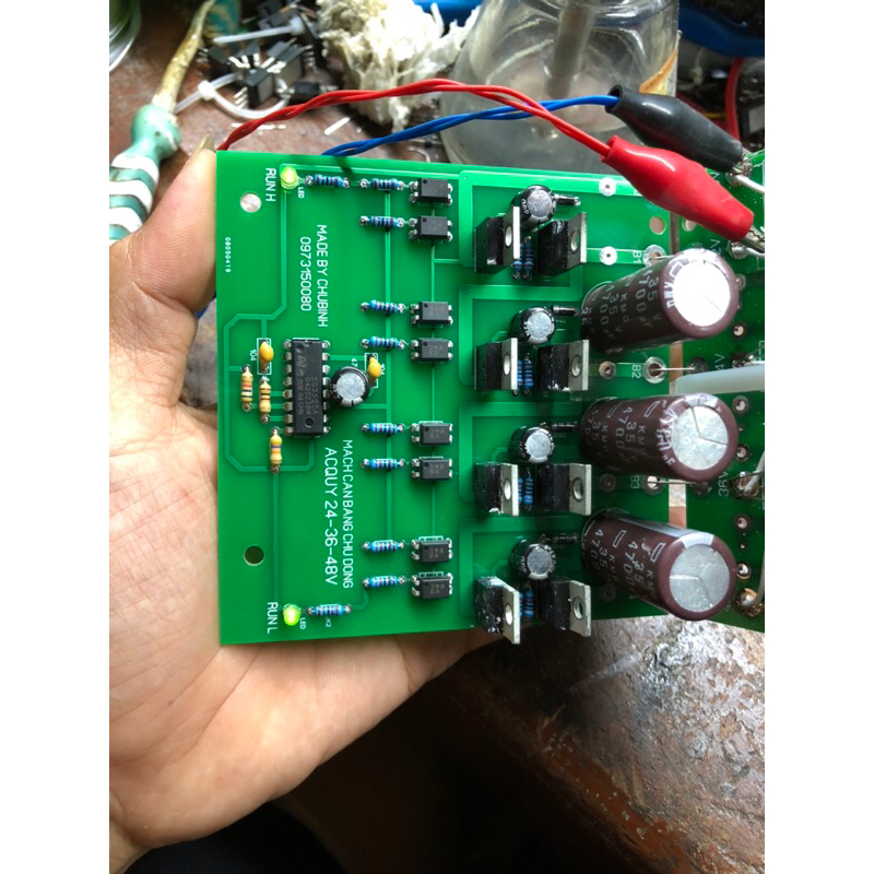 Mạch cân bằng acquy hệ 24-36-48v sò công suất lớn 195A