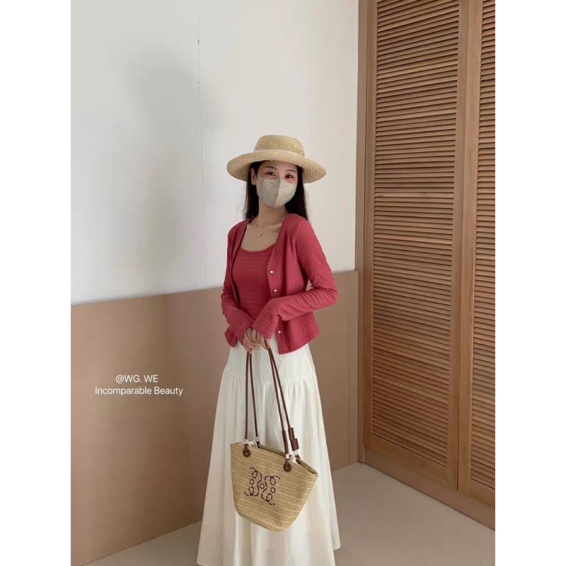 Set áo 2 dây + cadigan xốp WG.WE  🌷