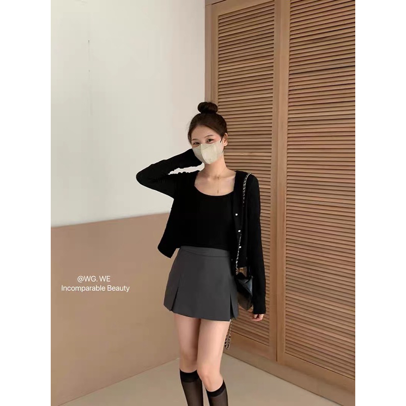 Set áo 2 dây + cadigan xốp WG.WE  🌷