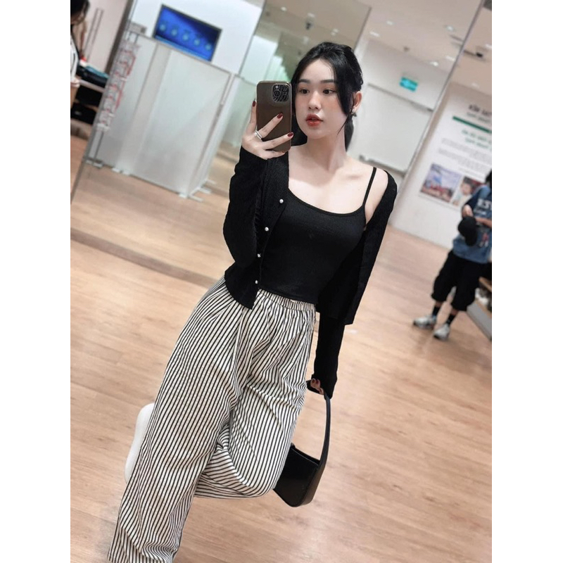 Set áo 2 dây + cadigan xốp WG.WE  🌷